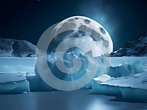 Glacial Moondance: Moonlight Magic on Frozen Landscapes