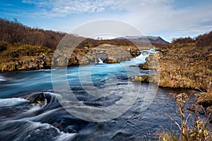 The glacial river BrÃºarÃ¡ in Iceland