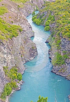 Glacial River going through a Mountain gorge