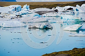 Glacial River Ice Lagoon at Jokulsarlon Iceland.