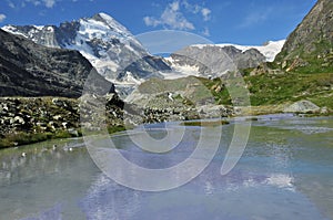 Glacial Stream and Dent d'Herens photo