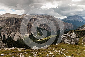 Glacial valley in Puez-Geisler Nature Park