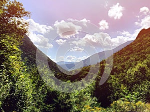 The glacially carved valley in New Hampshire photo