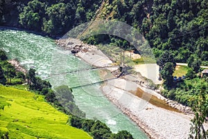 The glacially fed Paro Chhu Paro river photo