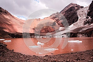 Glaciar El Morado in Andes, Santiago, Chile