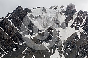 Glaciar in the Terskey Alatau mountain range in Kyrgyzst photo