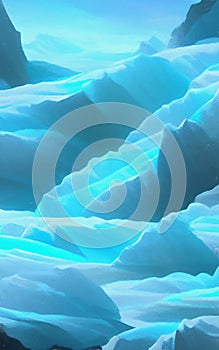 Glacier - abstract digital art