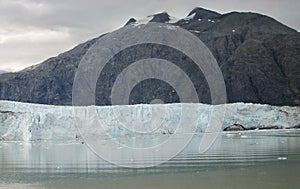 Glacier on the Bank of a River