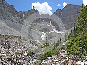 Glacier below Wheeler Peak in the Great Basin National Park, Nevada.