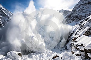 Travel adventure blue landscape peak glacier sky beautiful mountains ice white snow nature