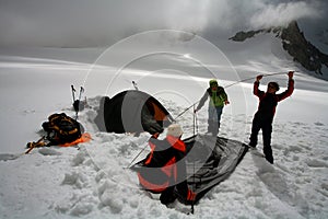 Glacier camping