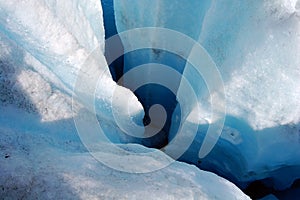 Glacier crevice