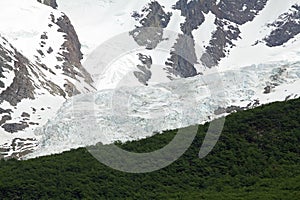 Glacier at the Desert Lake, Argentina photo