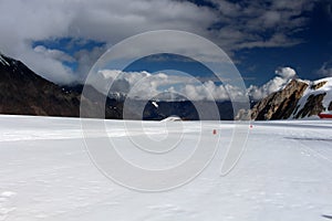 Glacier at Don Sheldon Amphitheater in Denali National Park Alaska, United States