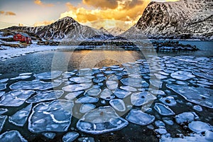 Glacier frost landscape