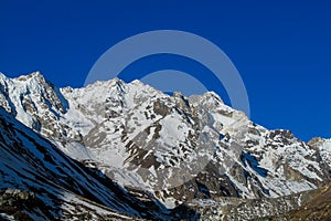 Glacier in high mountains in Himalayas