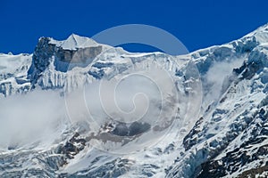 Glacier in high mountains in Himalayas