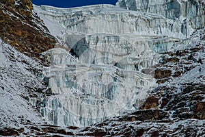 Glacier in high mountains in Himalayas