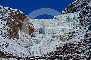 Glacier in high mountains in Himalayas