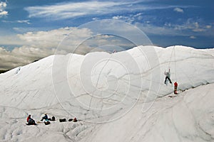 Glacier hiking activity in Alaska
