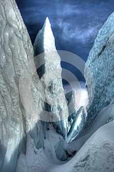 Glacier ice HDR strong mood photo