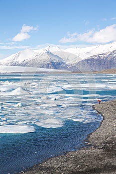 Glacier ice lagoon in Jokullsarlon