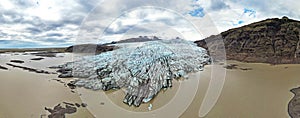 Glacier in Iceland view from above