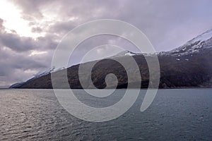 Glacier Italia in Tierra del Fuego, Chile photo