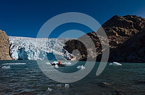 Glacier Kayak Mosevatnet Lake Folgefonna Glacier