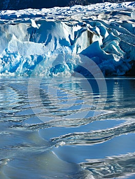 Glacier in Lago Grey in Torres del Paine