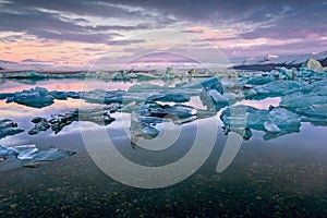 Glacier Lagoon in east Iceland, nature