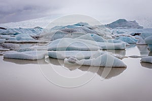 glacier lake called Fjallsarlon, Iceland