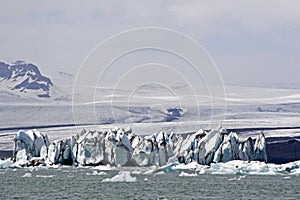 Glacier lake Jokulsarion