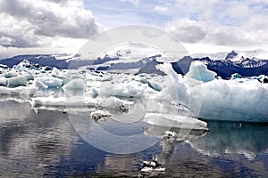 Glacier lake Jokulsarion