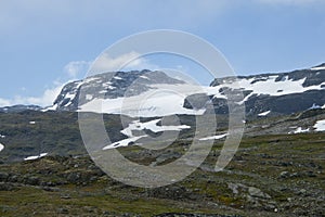 Glacier landscape a sunny day