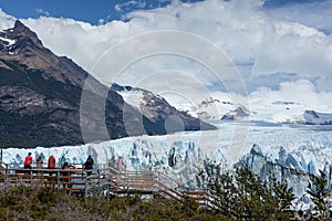Glacier landscape and mountains photo