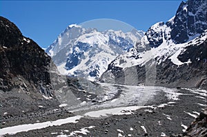 Glacier in Mont-blanc massive