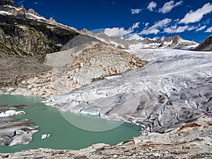 Glacier in the mountains