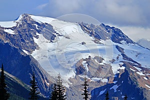 Glacier National Park with Selkirk Mountains and Glaciers near Rogers Pass, British Columbia, Canada