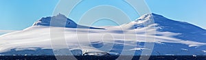 Glacier panorama in Antarctica