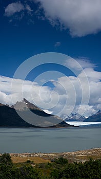 Glacier Perito Moreno Glaciar Perito Moreno, mountains and lake Argentino Lago Argentino, national park Los Glyacious. Patagon photo