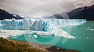 Glacier Perito Moreno and mountains