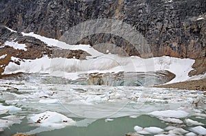 Glacier and Pond at Mount Edith Cavell