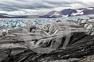 Glacier the Serp-i-Molot in a bay Bear on Novaya Zemlya