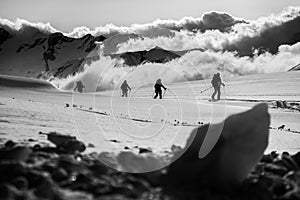 Glacier ski touring trip