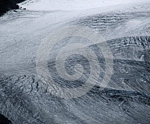 Glacier surface in Wallis, shot near Stellisee/Blauherd, showing crevasses