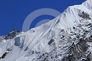 Glacier on top of mount Kongma Tse