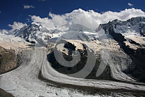 Glacier under Monte Rosa
