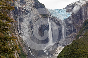 The glacier of Ventisquero Colgante, near the village of Puyuhuapi, Chile. photo