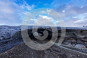 Glacier walk in VatnajÃ¶kull glacier Iceland